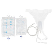 Bolsa urinária profissional de 1000ml em gel de sílica para uso médico, coletor de urina para perna, válvula antirrefluxo, design respirável e