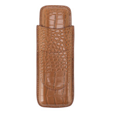 Travel Cigar Humidors Genuine Leather Compact Storage Cases Premium Leather Workmanship With Fine Stitching, Outdoor Use Optimized For Long Trips (2PC