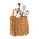Imitation Rattan Baskets Versatile Storage Solution Decorative Wall Hanging Baskets With Handle For Kitchen Bathroom Storage Stylish Design Suitable A 4