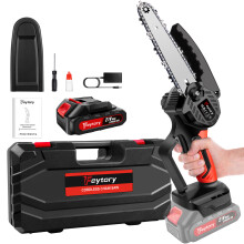 Cordless Mini Chainsaw 6-Inch, 21V 700W, One-Handed, Battery-Powered for Garden Pruning & Tree Trimming
