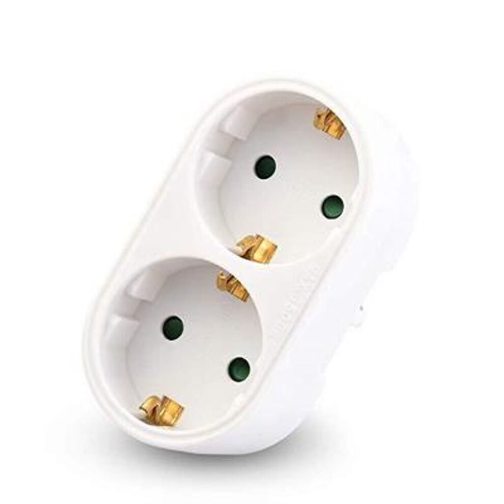 Universal Plug Adapter, Max Power Watt 250V 16A Multiple Plug 2-Way Round Socket Distributor With Good Workmanship And Performance 9468298166470