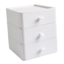 Desktop Drawer Box Multilayer Storage Rack Drawer Cabinet Storage Holder Office White