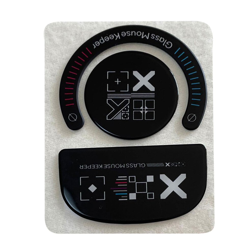 Black 1Set Glass Mouse Skate Sticker Pad Mouse Feet Replacement