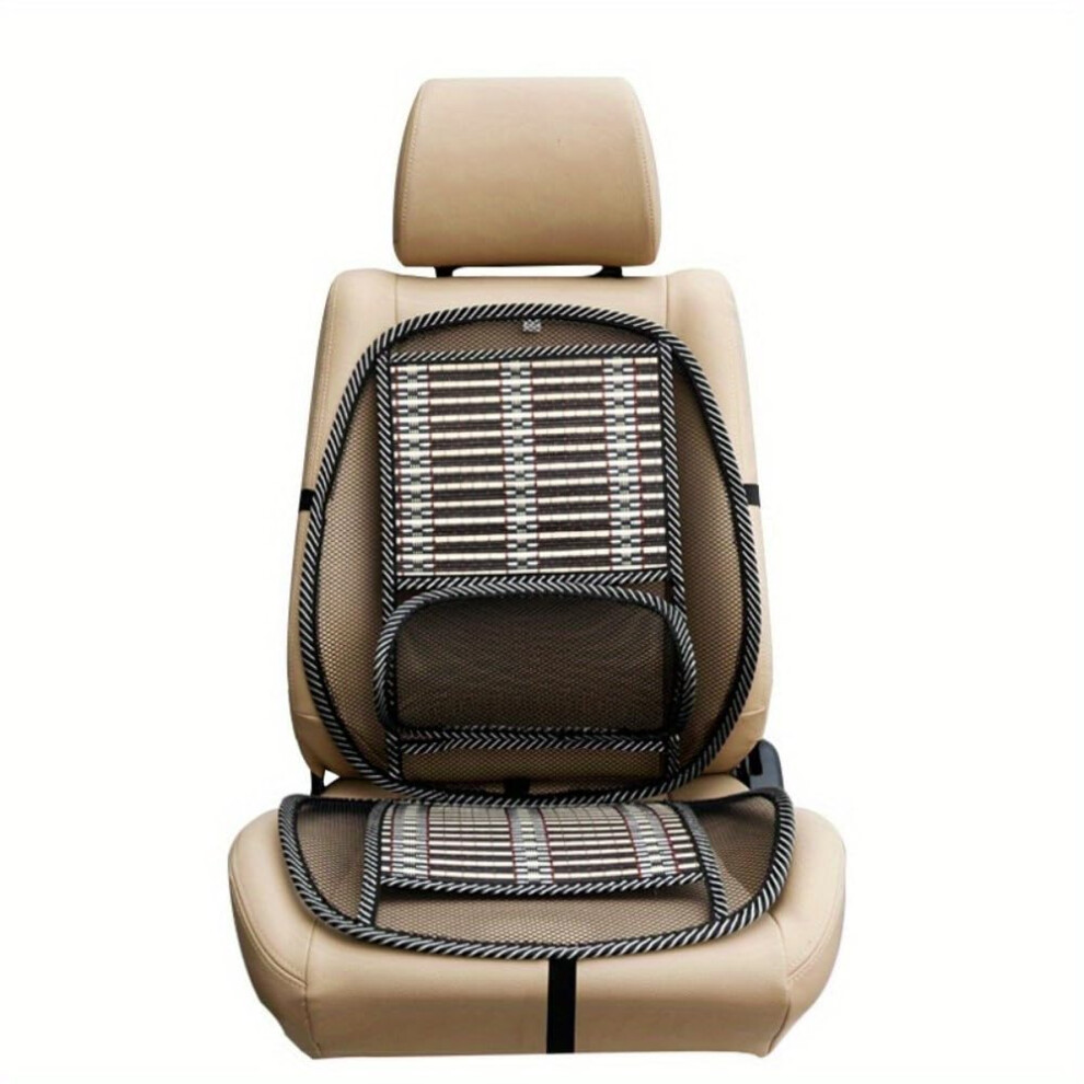 Car Breathable Nonslip Bamboo Mesh Seat Cushion With Lumbar Support For Cclass W202w204 9199774123716