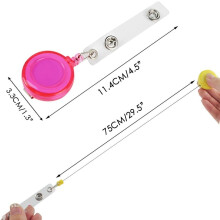 Badgehouders met oprolmechanisme voor kantoorpersoneel, duurzame intrekbare badgehouder van ABS-plastic met metalen riemclip, ID-kaart