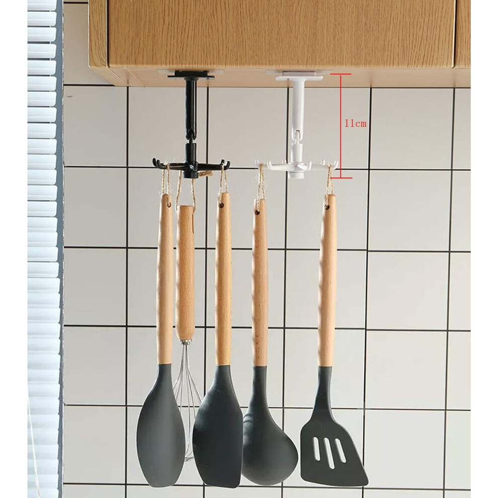 Utility Hooks For Kitchen And Bath, 360 Degrees Rotating Folding Hook Provides Seamless Access, Self-Adhesive Hook Offers Hassle-Free Installation 9128293413893