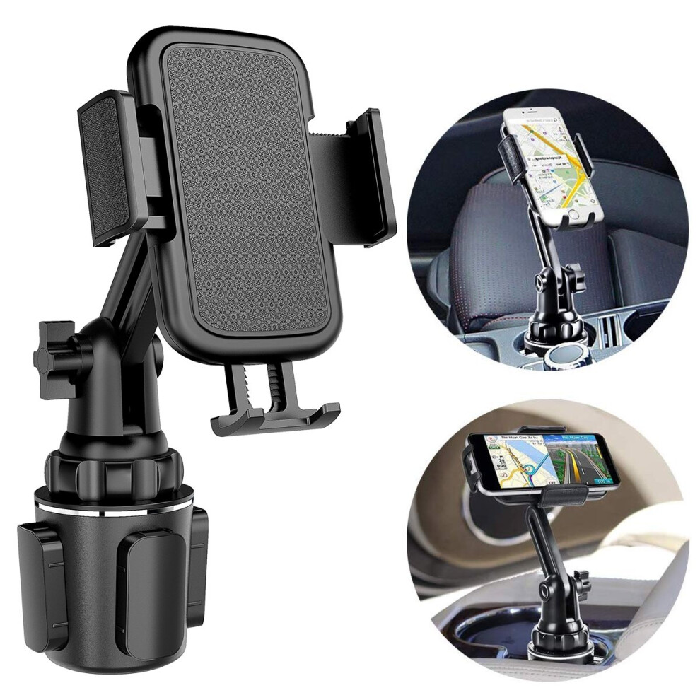 Automobile Cradle Cup Phone Holder, Safe Driving Solution With Wide Clamp Arms, Universal Fit For Smartphones Up To 7.0 Inches, Black 9004841662275