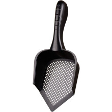 Limpador de substrato para répteis com plástico atóxico, design em ângulo reto para limpeza de cantos, peneira de areia fina com grande