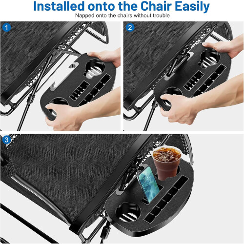 Πλαϊνός δίσκος Gravity Chair για βελτιωμένη χαλάρωση σε εξωτερικούς χώρους, φορητό 1