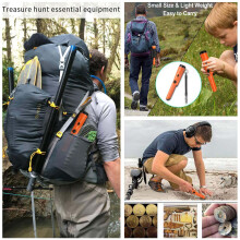 Waterdichte metaaldetector met pinpointer voor hobbyisten, draagbaar schatzoekapparaat met trilalarm, hoge gevoeligheid, 360 scan, bediening met
