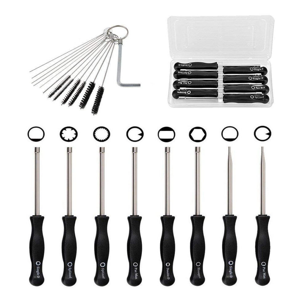 Essential Carburetor Maintenance Kit, Splined Screwdriver For 2 Cycle Engine, Nickel Plated Tools With Ergonomic Grip, For Household & Professional 9048212358114