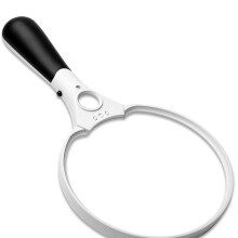Förstoringsglas med ljus för böcker, stor lins, 2x och 4x förstoring, ultraljus, 3 LED-lampor, perfekt present till seniorer, barn och hobbyister