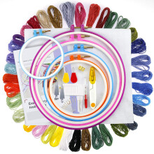 Beginner Friendly Cross Stitch Tools, Embroidery Kits with Full Range of Supplies, Craft Supplies for Handmade Gift Projects