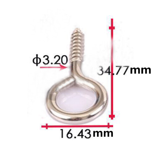 Ganchos de olhal resistentes à corrosão, 4,1 cm (1-5/8 polegadas), de aço inoxidável com rosca, robustos e portáteis, para fixação de cabos em 1