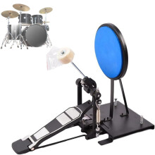 Bass Drum Pedal Beater, Bass Drum Trainer with Pedal Hammer, Dumb Drum Practice Pad, for Practising Jazz Drum (Blue)