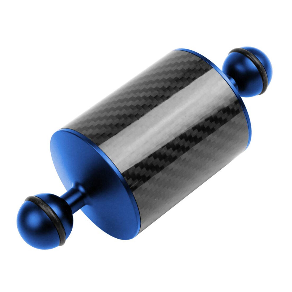 Carbon Fiber Float Buoyancy Arm Dual Ball Floating Arm D60mm Underwater Tray 5 Inch For Cameras Blue 9426802358988
