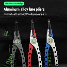 Pince à pêche en aluminium détacheur d'hameçons 20 cm 135 g Gris