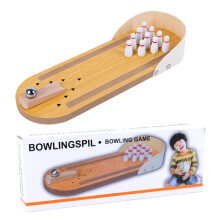Wooden Mini Bowling Set for Kids Interactive ParentChild Tabletop Game, Polished Developmental Toy, Fun Relaxing Mini Bowling for Ages 3