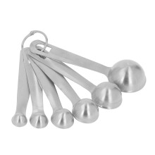 Ensemble de 6 cuillères doseuses en acier inoxydable, argent