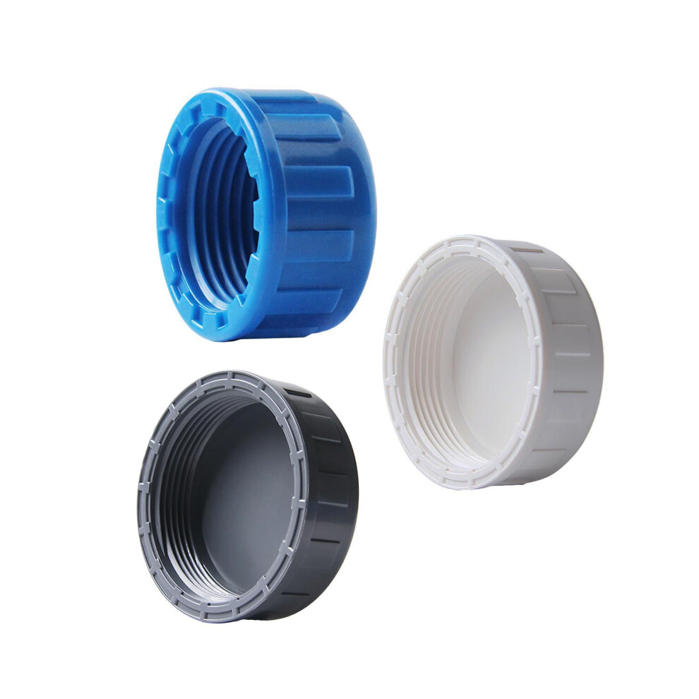 Pvc Threaded Pipe Cap Gray 63Mm Leakproof Seal And Secure Fit For Plumbing Pipelines 9189345101175