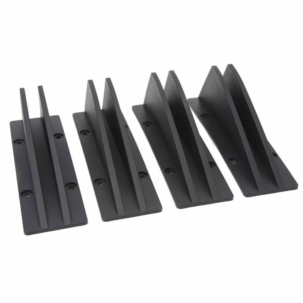 Rear Bumper Spoiler Kit 4Pcs For 1 Series E90 E91 A3 A6 Models Black 9431368737252
