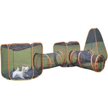 6 in 1 Cat Tent, Cat Tunnel, for Indoor and Outdoor Use, Small Animal Playpen, Pet Tent Net, Cat Enclosure for Kittens, Puppies, Rabbits, Small Dogs