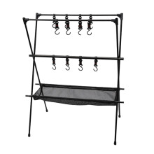 Opvouwbaar statief, campingrek, ophangrek, multifunctionele opbergstandaard voor buiten, robuust en lichtgewicht, van aluminiumlegering voor