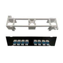 8-Port Blank Patch Panel Rack for LC Optical Fiber Wall Mount