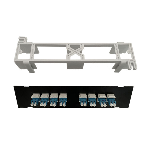 8-Port Blank Patch Panel Rack for LC Optical Fiber Wall Mount
