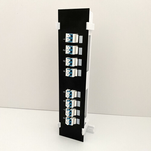8-Port Blank Patch Panel Rack for LC Optical Fiber Wall Mount 1