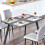 Homcom HOMCOM Modern Rectangular Dining Table with Metal Legs Indoor, Dark Grey 7