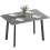 Homcom HOMCOM Modern Rectangular Dining Table with Metal Legs Indoor, Dark Grey 2