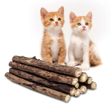 Matatabi Sticks, Pack of 10 Reusable Chew Toys for Cats, Promotes Oral Hygiene Fresh Breath Mint Flavour, Natural Organic Wood