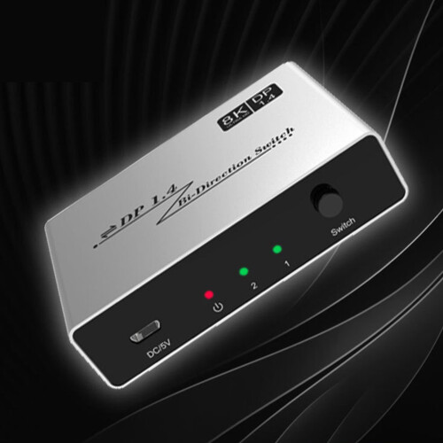Two-Way DP1.4 Switcher Box for Projectors Monitors HDTV Game 2 2