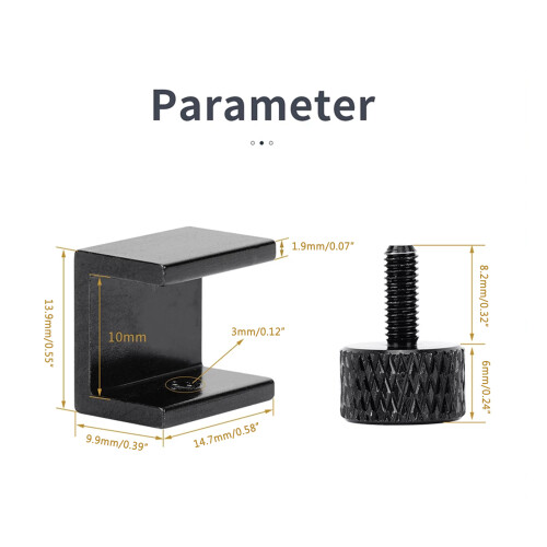Pièces d'impression 3D, 4 pièces, pince de lit chauffant en 2