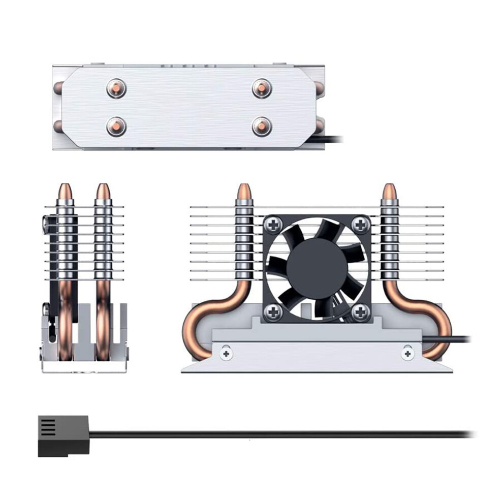 For M.2 2280 Ssd Rocket Heatsink Built-In Cooling Fan 4Pin 7732000514241
