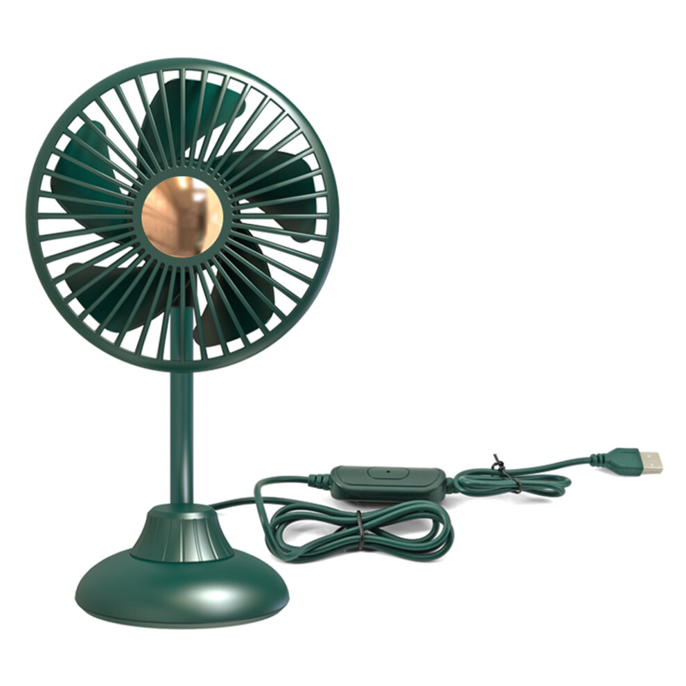 Usb Rechargeable Hose Small Fan 3-Speed Vehicle Cooling- Green 7732000514784