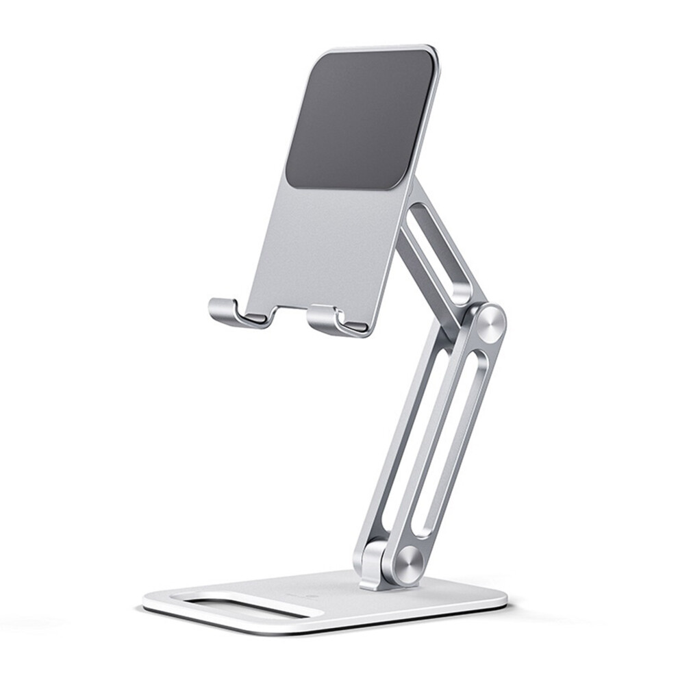 Foldable Tablet Holder Stand 360 Rotation For 5 To 14- Silver 7732000513510