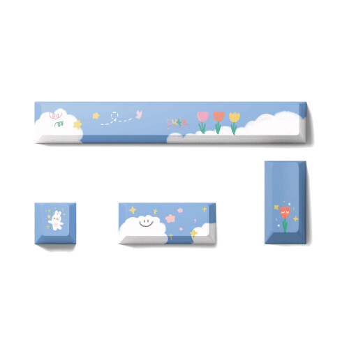 4 Keys Personalized Keyboard Keycaps Cherry Height for-Cloud