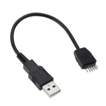 Hub USB interne de la carte mère, 9 broches, connecteur mâle 1 à