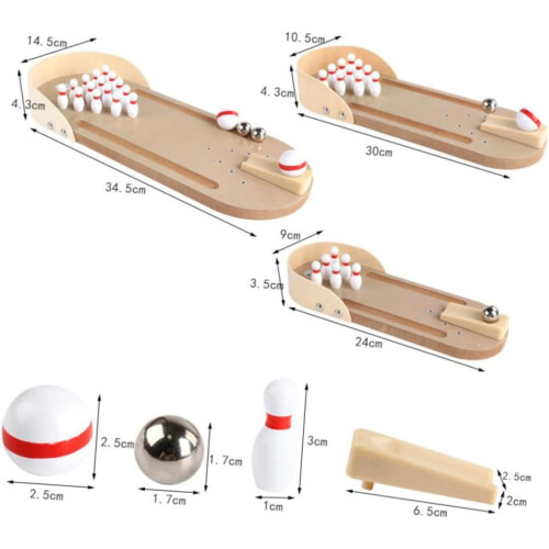 2 Sets Desktop Bowling Toy Interactive Toy Decompression Toy Decorative Toy 1