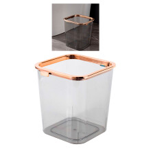 Miniklares Transparentes Desktop-Mülleimer für Zuhause, Küche und Büro 340g