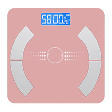 Elektronische Körperfettwaage mit LCD & Nachtsicht, 2-180 kg, Hochpräzise