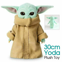 Pelúcia colecionável de 28 cm do Grogu de Star Wars, brinquedo interativo que pisca e aperta, produto oficial licenciado de The Mandalorian, toque