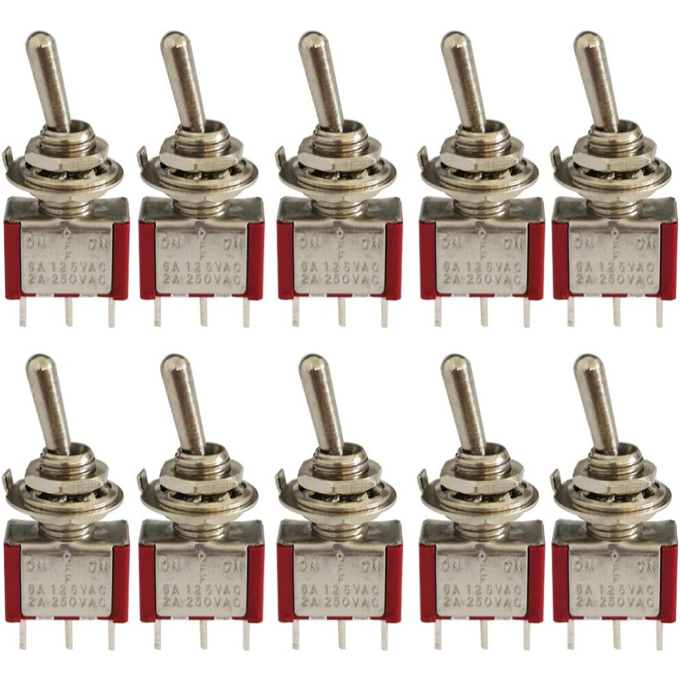 Momentary Toggle Switch Spdt On Off On Function For Electronic Projects, 4Pdt Metal Plastic Switch With 125V 6A 250V 2A Rating And Adjustable 9468298520005