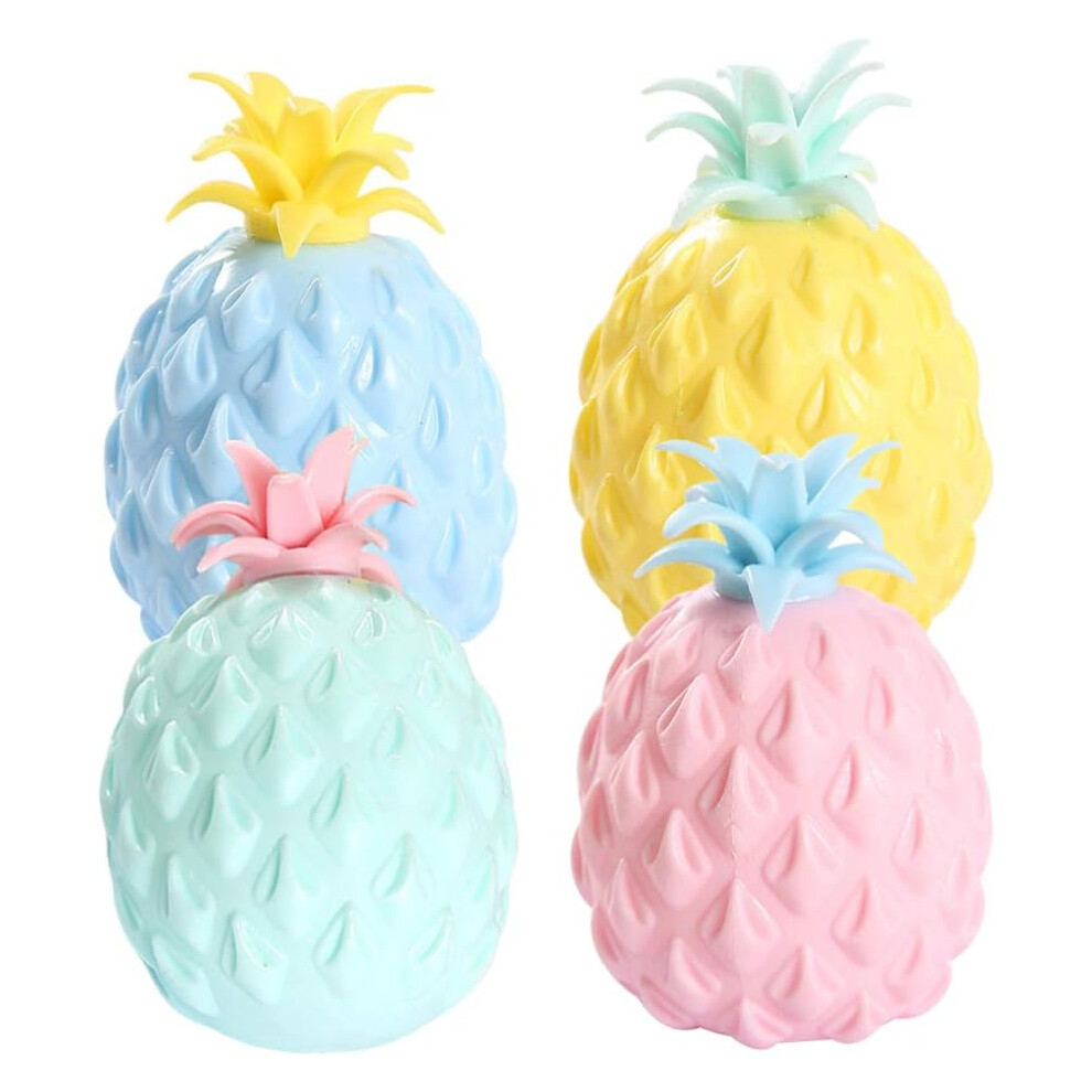 Novelty Pineapple Squeezer, Anxiety Ease Stress Balls For Playful Relaxation, Vibrant Party Souvenirs (Set Of 4)