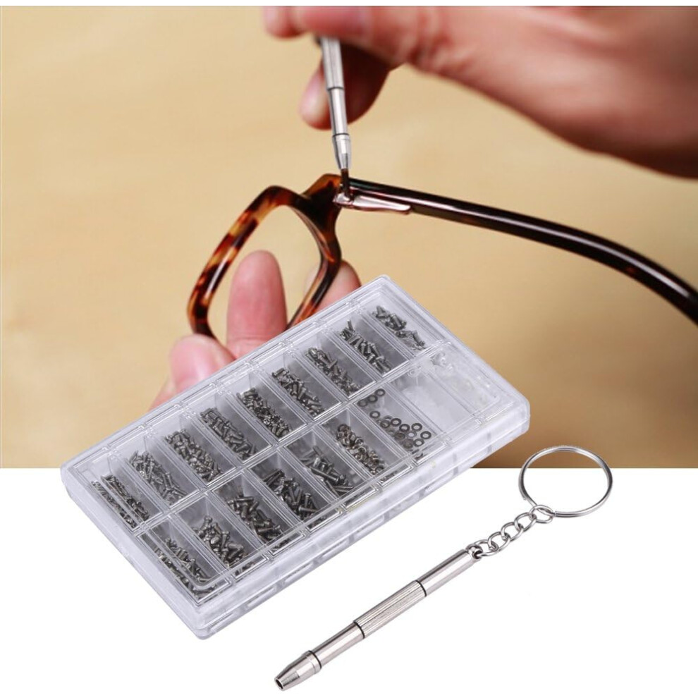 Multi-Purpose Tool For Eyeglass Repair, Precision Screwdrivers With Keychain Attachment, Portable Design For Everyday Carry 9128293414463
