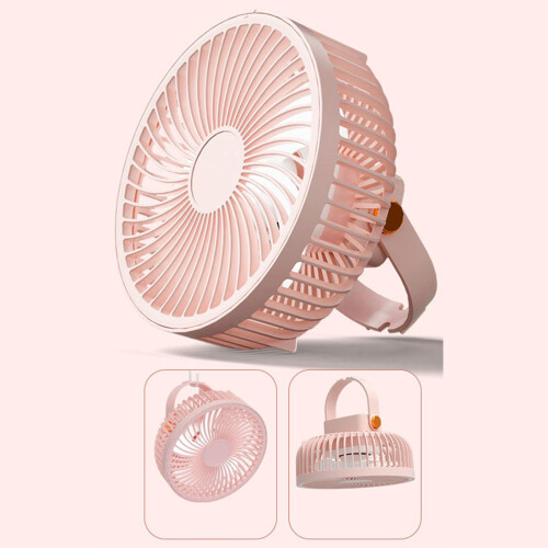 Ventilateur de plafond suspendu alimenté par USB, pour-Rose 2