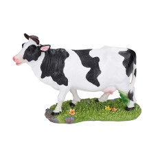 Figuras colecionáveis pintadas à mão, estátuas realistas de vacas, modelos de fazenda em resina ecológica, brinquedo educativo para meninos,