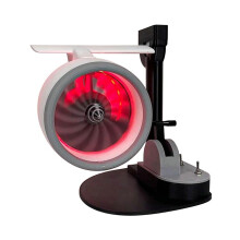 Model of a turbojet engine with reaction for household use, includes a flame device with ultrasonic atomization, exquisite 3Dprinted model